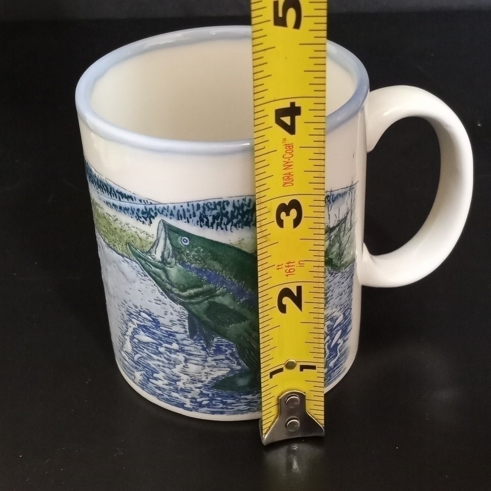 OTAGIRL Coffee Mug with rainbow fish trout design Made in Japan - Picture 6 of 9